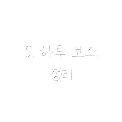 5. 하루 코스 정리
