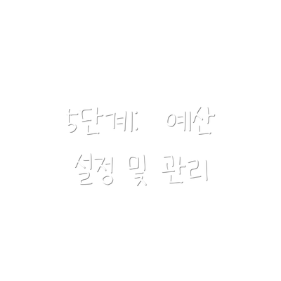 5단계:  예산 설정 및 관리