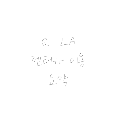 6.  LA 렌터카 이용 요약