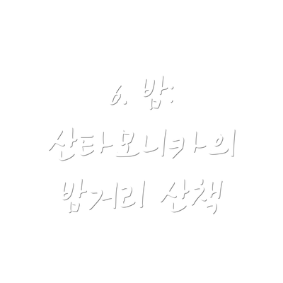6. 밤: 산타모니카의 밤거리 산책