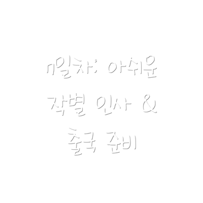 7일차: 아쉬운 작별 인사 & 출국 준비