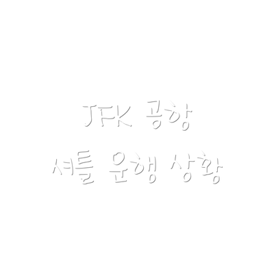 JFK 공항 셔틀 운행 상황