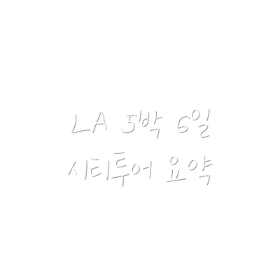 LA 5박 6일 시티투어 요약