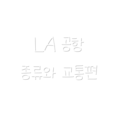 LA 공항 종류와 교통편