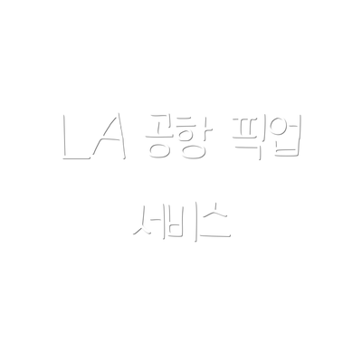 LA 공항 픽업 서비스