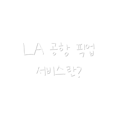 LA 공항 픽업 서비스란?