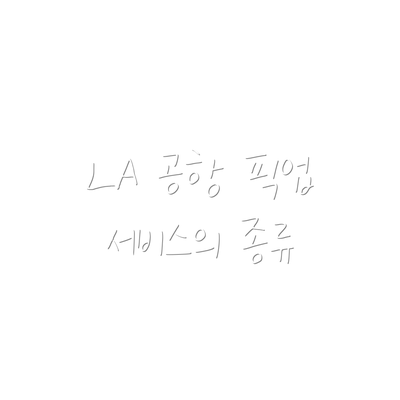 LA 공항 픽업 서비스의 종류