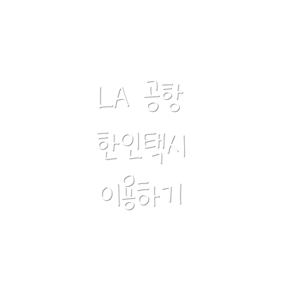 LA 공항 한인택시 이용하기