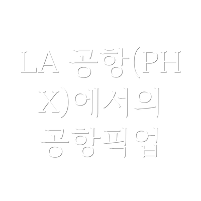 LA 공항(PHX)에서의 공항픽업