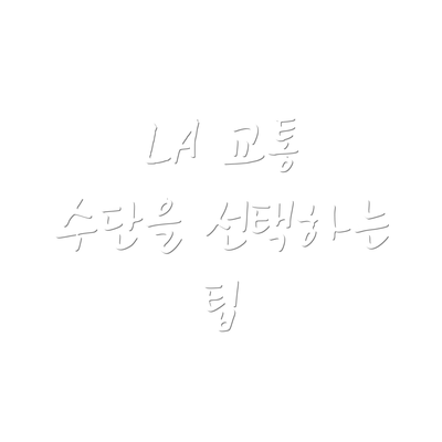 LA 교통 수단을 선택하는 팁