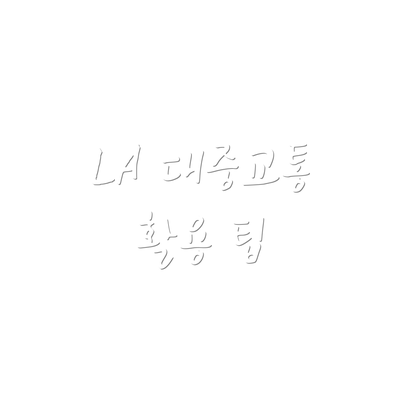 LA 대중교통 활용 팁