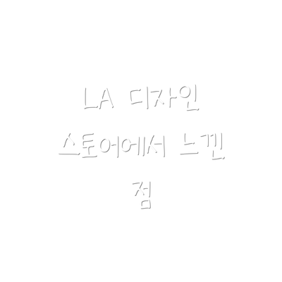 LA 디자인 스토어에서 느낀 점
