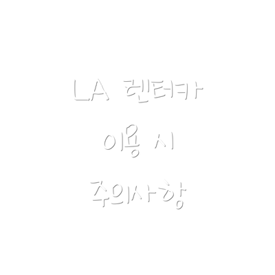 LA 렌터카 이용 시 주의사항