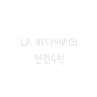 LA 바다에서의 안전수칙