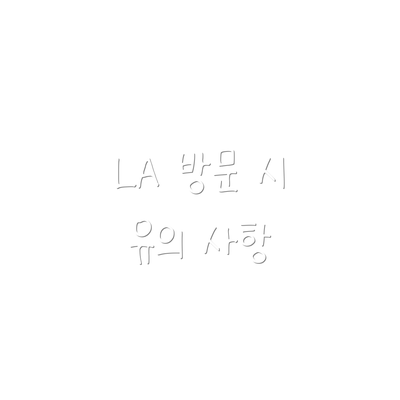 LA 방문 시 유의 사항