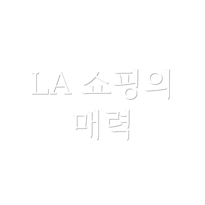 LA 쇼핑의 매력