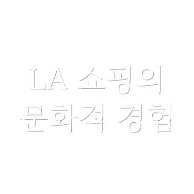 LA 쇼핑의 문화적 경험