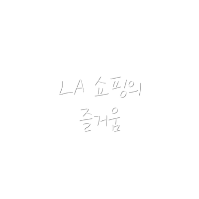 LA 쇼핑의 즐거움