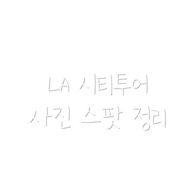 LA 시티투어 사진 스팟 정리