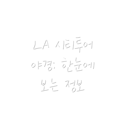LA 시티투어 야경: 한눈에 보는 정보