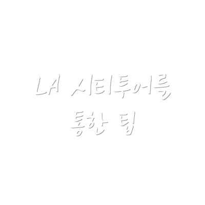 LA 시티투어를 통한 팁