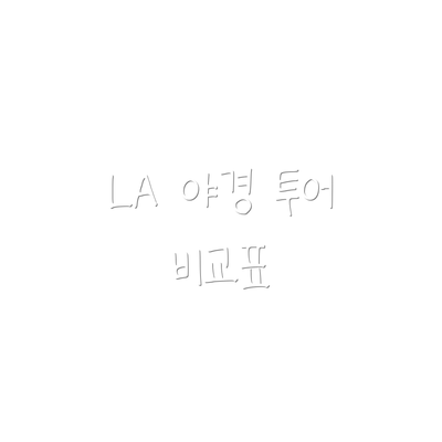 LA 야경 투어 비교표