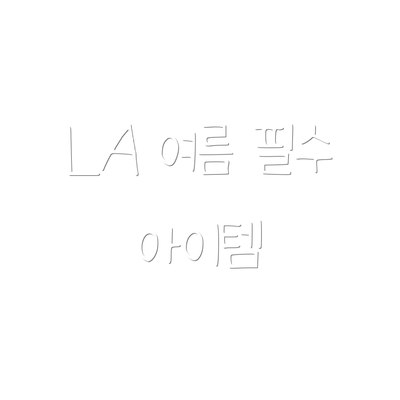 LA 여름 필수 아이템