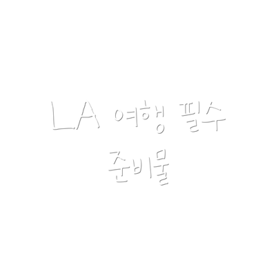 LA 여행 필수 준비물