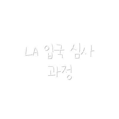 LA 입국 심사 과정