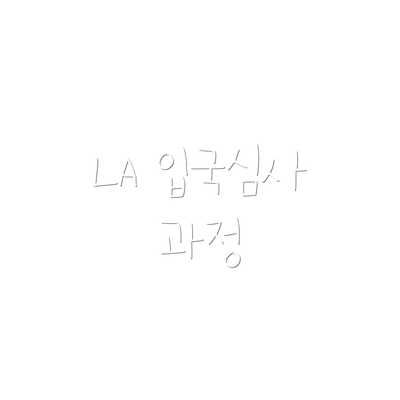 LA 입국심사 과정
