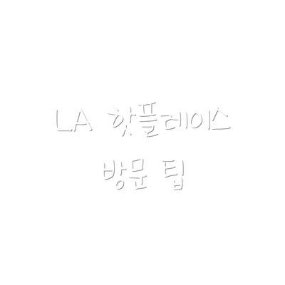 LA 핫플레이스 방문 팁