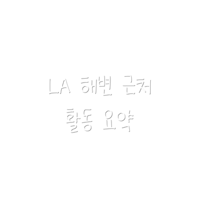 LA 해변 근처 활동 요약