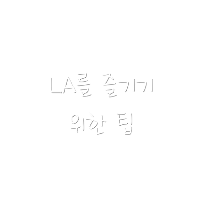 LA를 즐기기 위한 팁