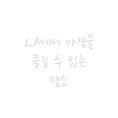LA에서 야경을 즐길 수 있는 명소