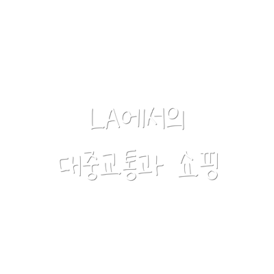 LA에서의 대중교통과 쇼핑