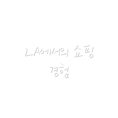LA에서의 쇼핑 경험