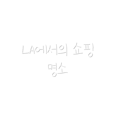 LA에서의 쇼핑 명소