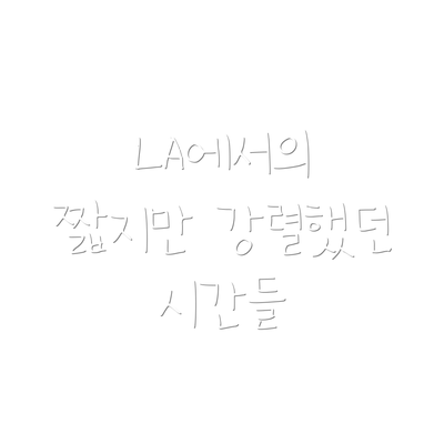 LA에서의 짧지만 강렬했던 시간들