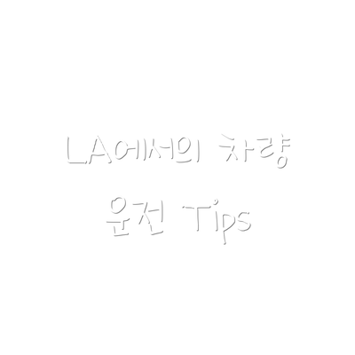 LA에서의 차량 운전 Tips