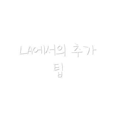 LA에서의 추가 팁