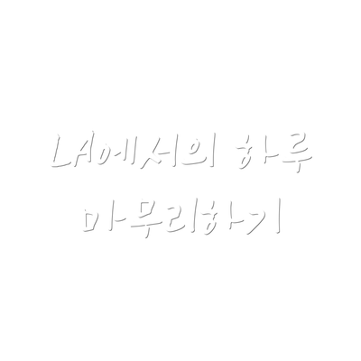 LA에서의 하루 마무리하기