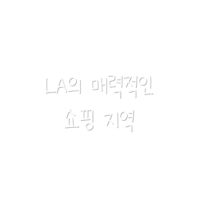 LA의 매력적인 쇼핑 지역