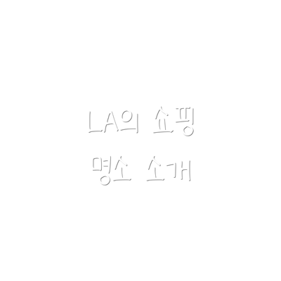 LA의 쇼핑 명소 소개