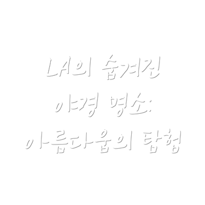 LA의 숨겨진 야경 명소: 아름다움의 탐험