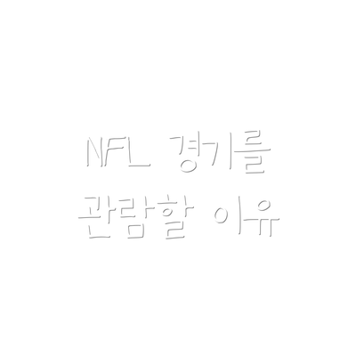 NFL 경기를 관람할 이유