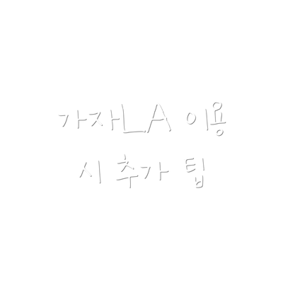 가자LA 이용 시 추가 팁
