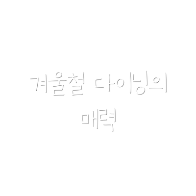 겨울철 다이닝의 매력