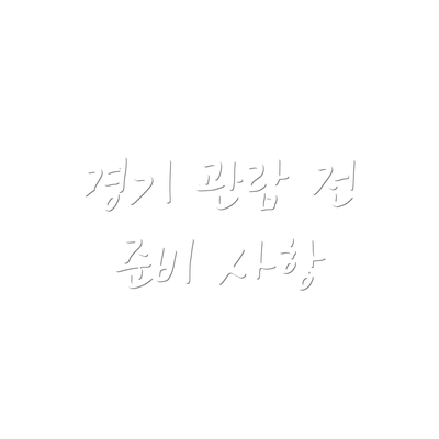 경기 관람 전 준비 사항