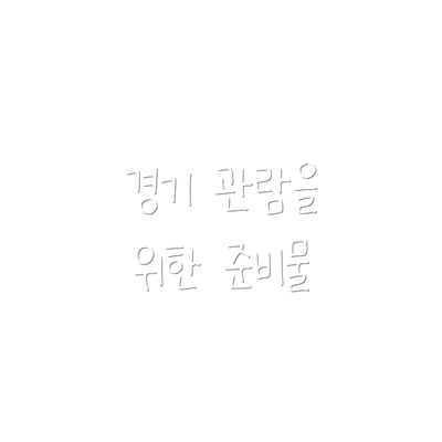 경기 관람을 위한 준비물