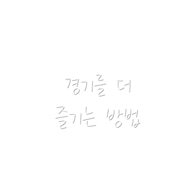 경기를 더 즐기는 방법